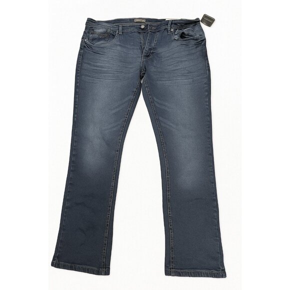 Eddie Bauer Jeans Mens 38x30 Slim Fit Flex Stretch Straight Leg Dark Wash NWT - Picture 1 of 16